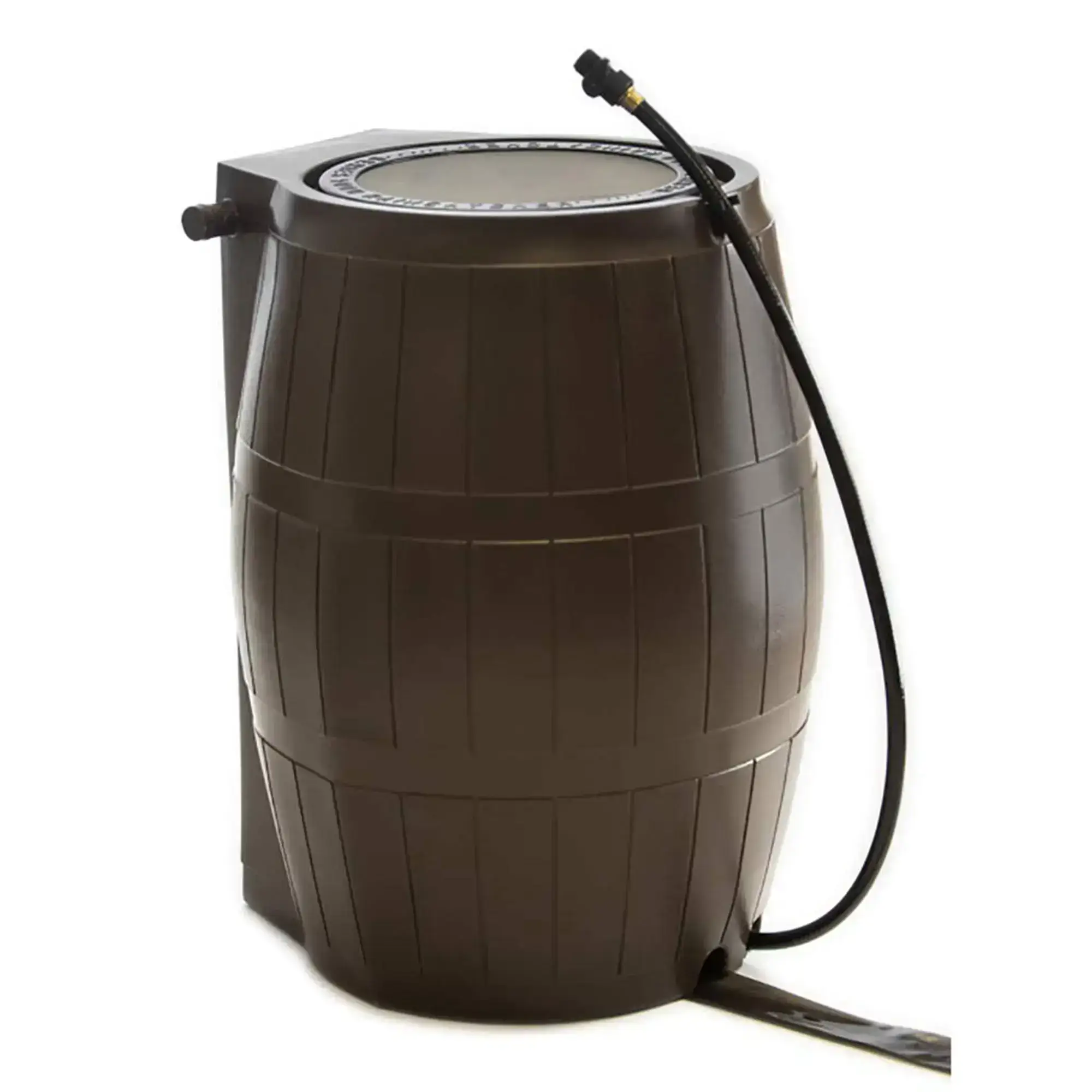Outdoor RC4000-BLK 50-Gallon BPA Free Home Rain Water Catcher Barrel, Pet Traditional