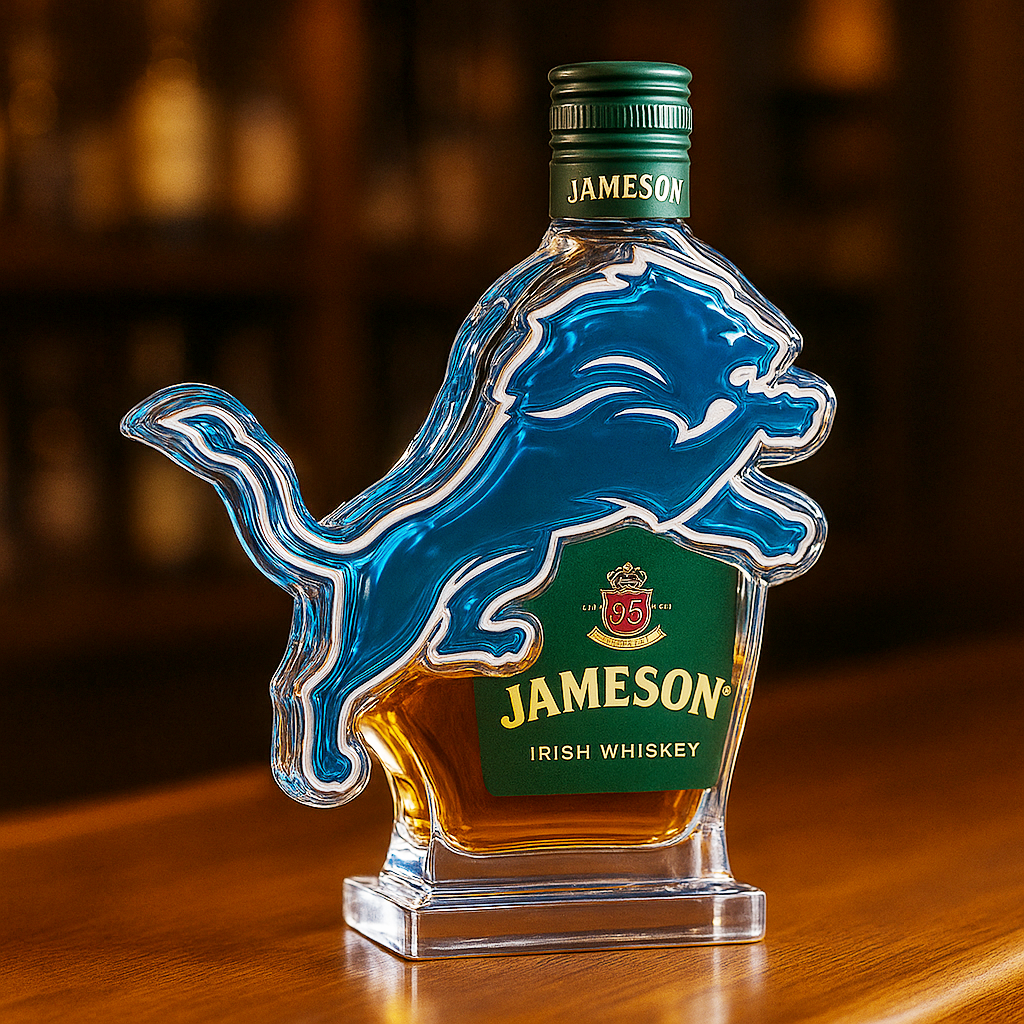 Detroit Lions Whiskey Bottle