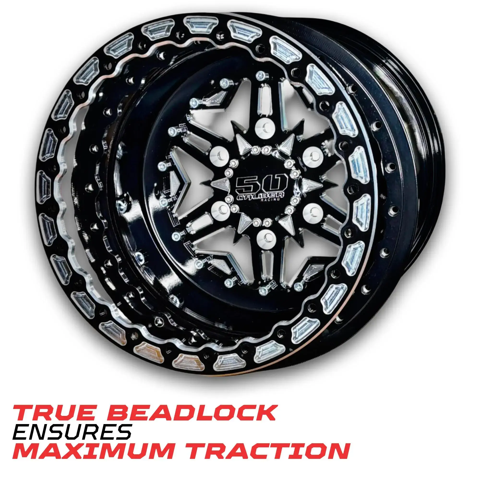 Beadlock Wheels (1 pc) – Billet Aluminum Rims for Canam X3 - Honda Talon - Kawasaki KRX1000 - Polaris RZR XP 1000 - Polaris Turbo S - Polaris General | UTV/ATV Wheels