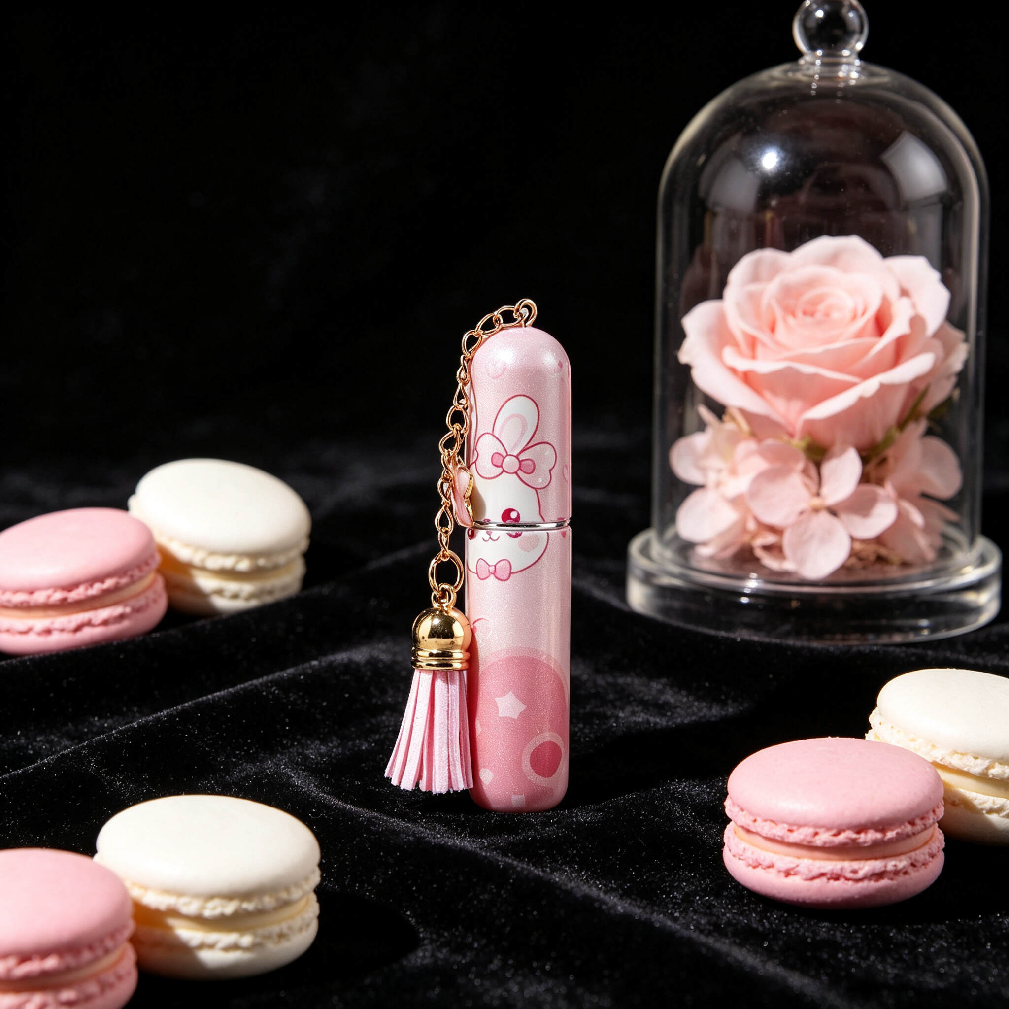 Kawaii Pink Cartoon Rabbit Mini Perfume Spray Bottle With Tassel Charm