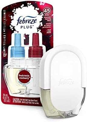 Febreze Odor-Fighting Fade Defy PLUG Air Freshener, Mountain, Ocean, Amber, (3) .87 fl. oz. Oil Refills
