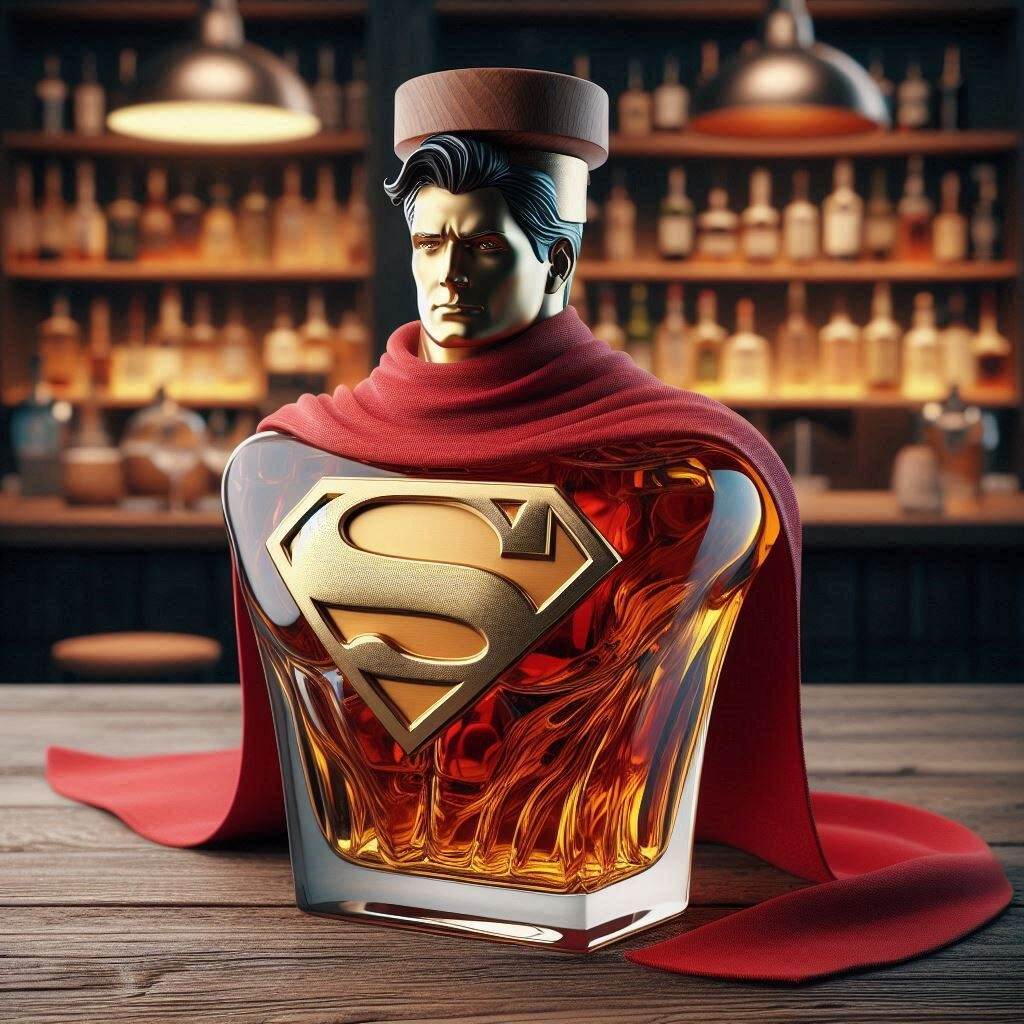Superman Whiskey Bottle