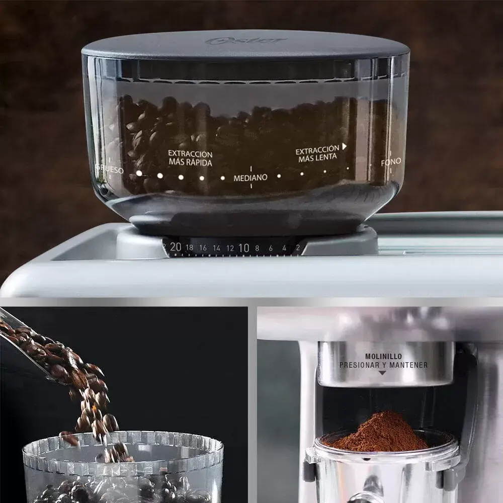 Oster® Perfect Brew espresso coffee maker 15 bar built-in grinder BVSTEM7300