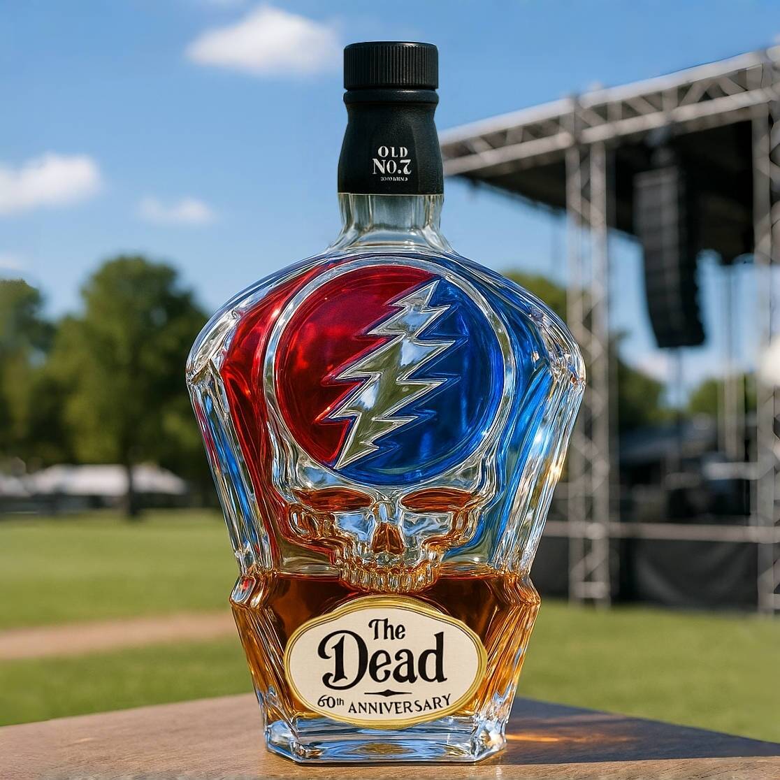 The Dead 60th Anniversary Whiskey Bottle