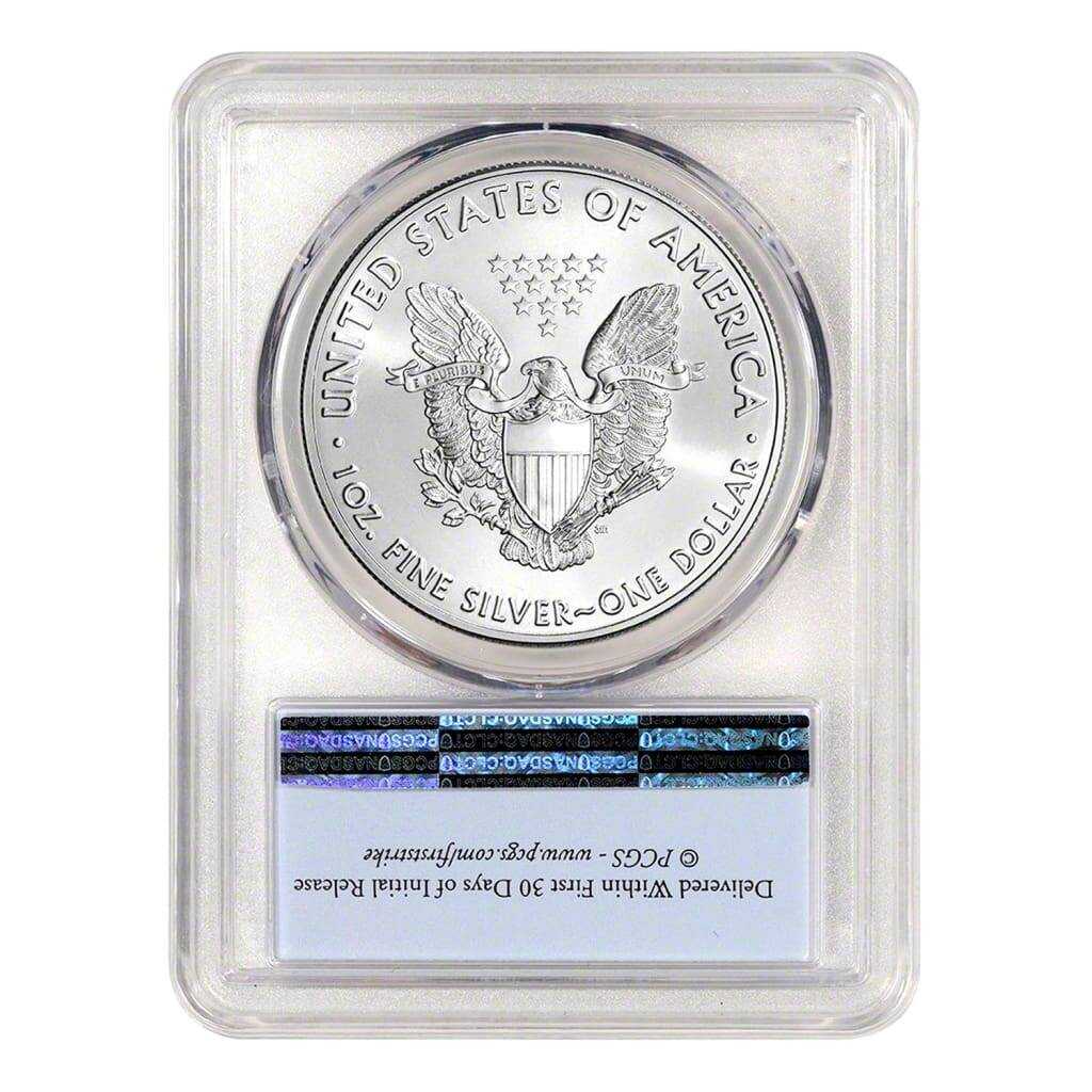 2016 $1 American Silver Eagle MS69 PCGS First Strike 30th Anniversary