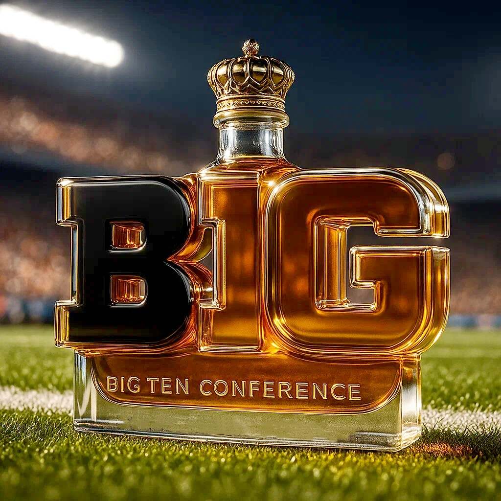 Big 10 Conference LOGO Limited Edition Whiskey Bottle