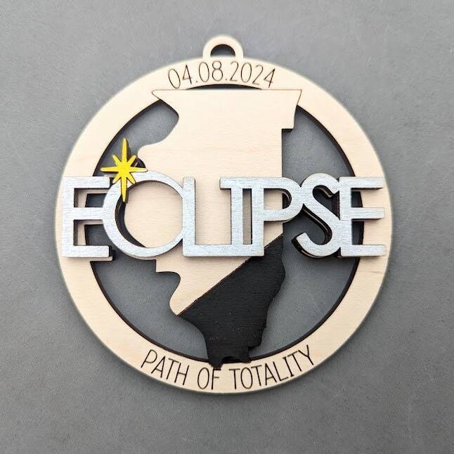 2024 Eclipse Keepsake | Path of Totality States Magnet or Ornament