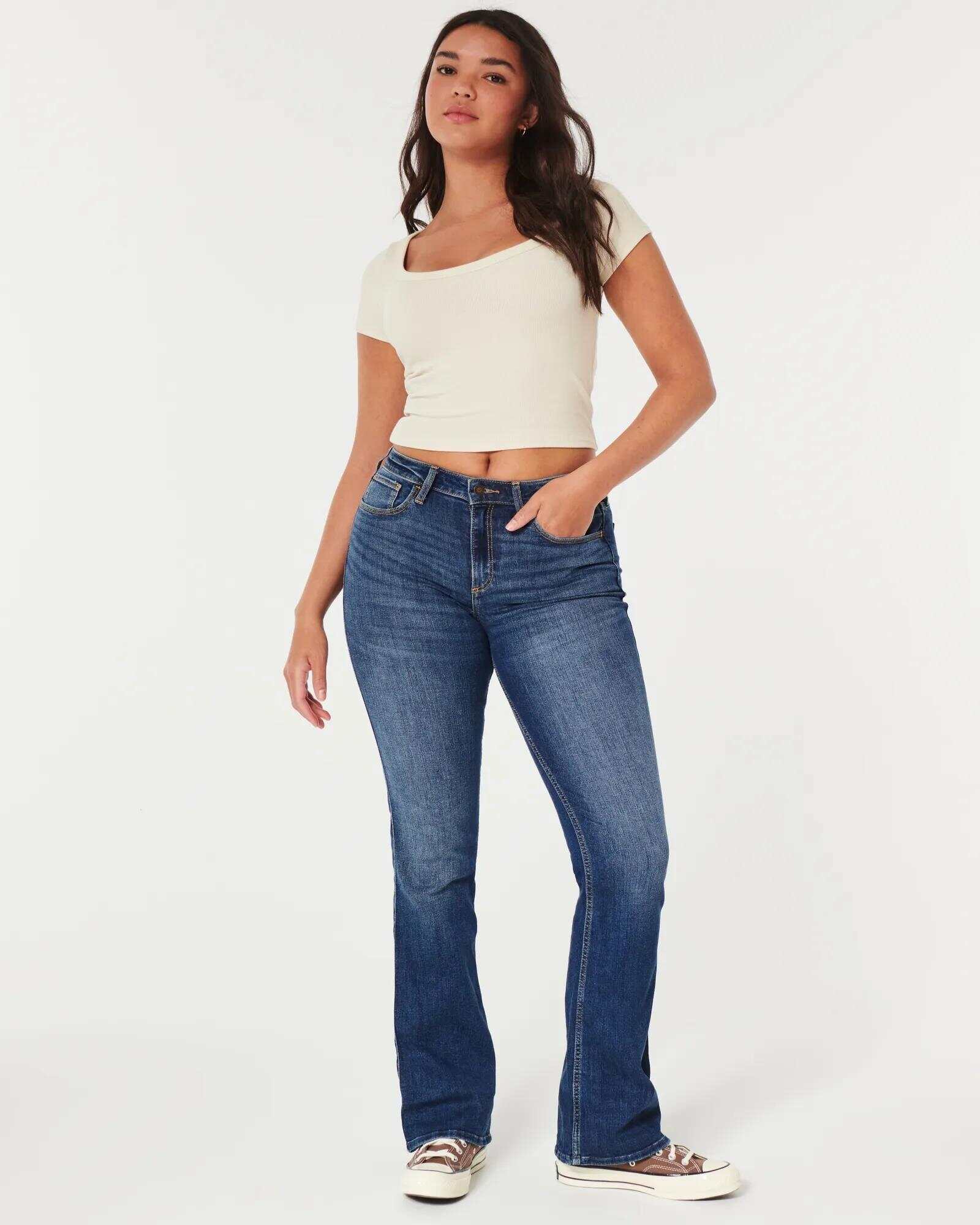 Curvy Mid-Rise Light Wash Boot Jeans