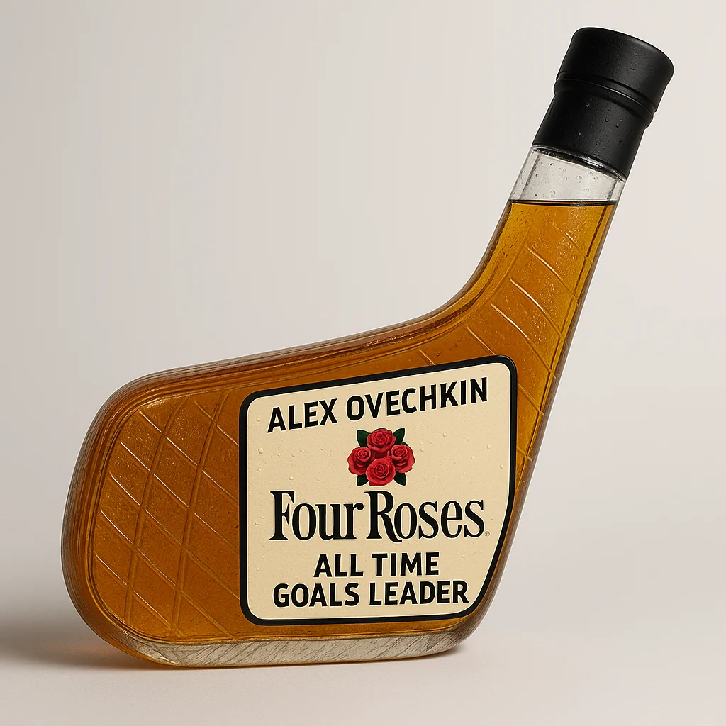 Alex Ovechkin, All Time Goals Leader Hockey Stick Whisky Bottle