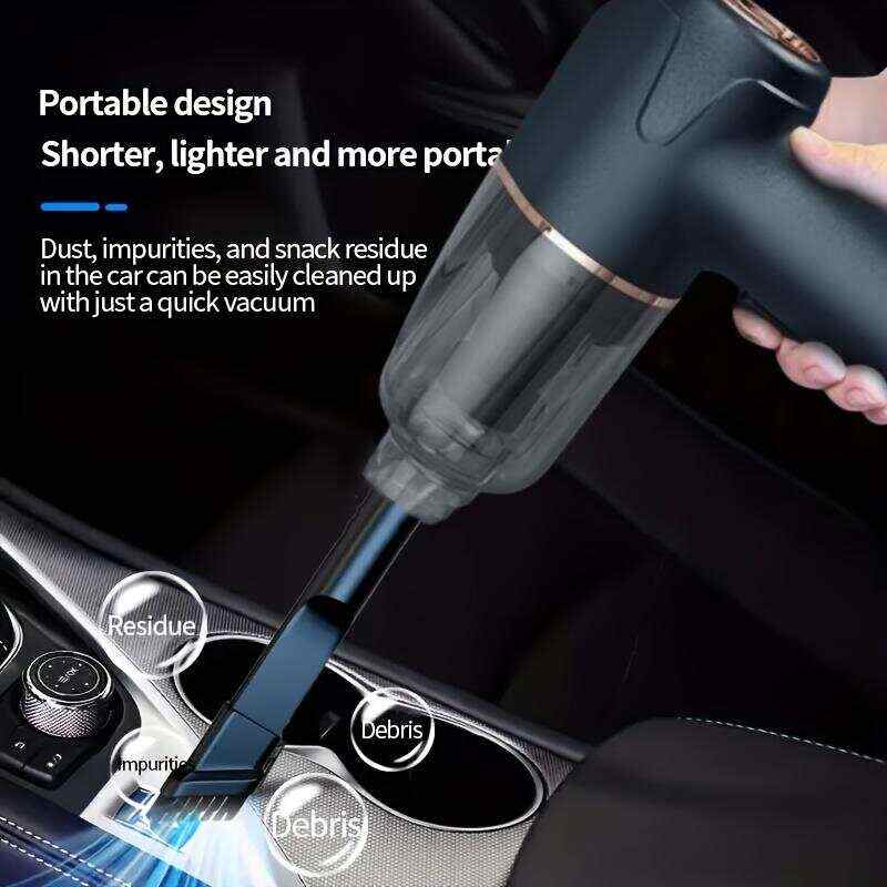 1PC Dual-Purpose Hand-held Cordless 4 In 1 Wireless Vacuum Cleaner With Super Strong Suction And Washable Filter - Perfect For Home And Car Cleaning, Suitable For Hard Floor, Pet, Office, Carpet!