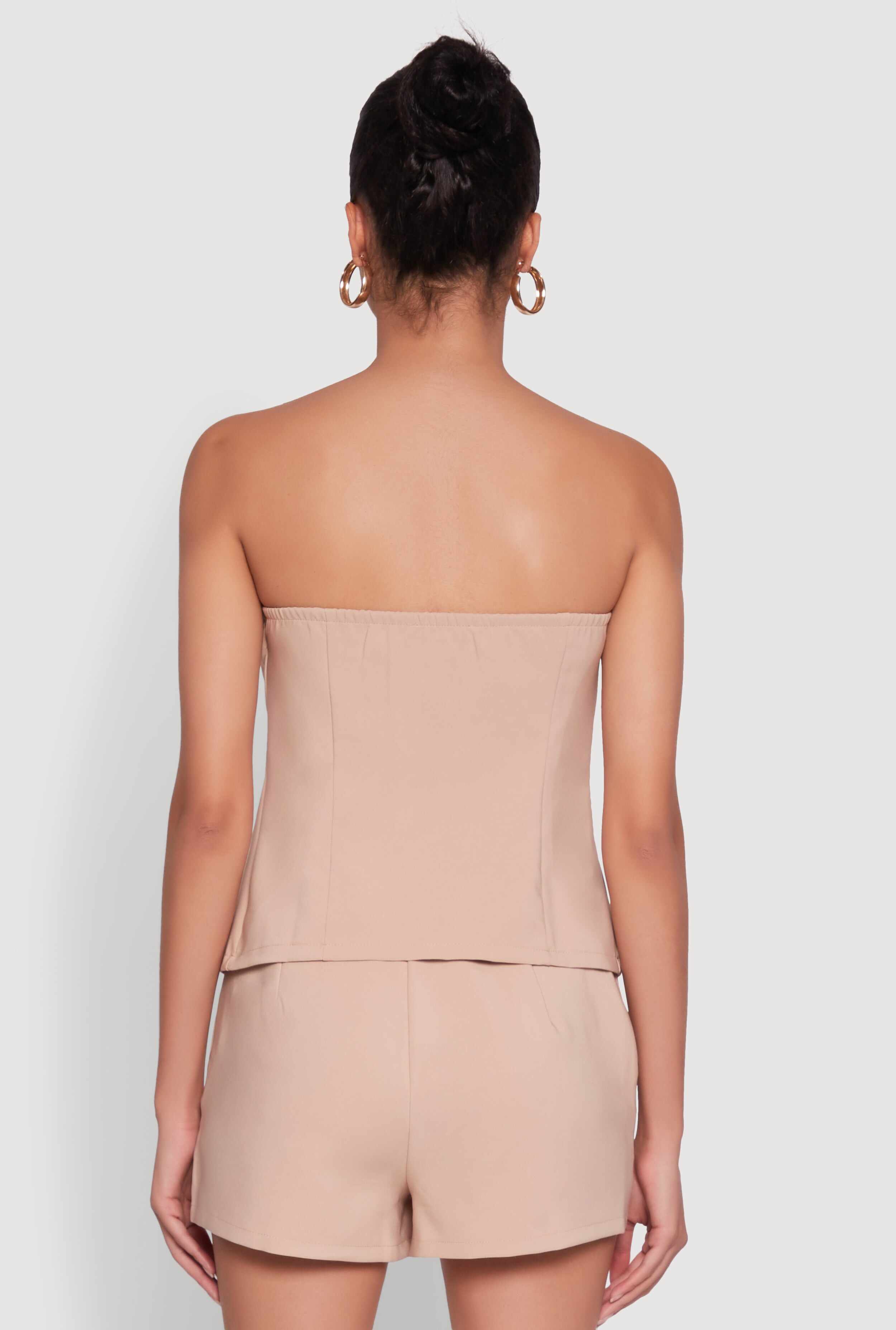 Haute Monde Strapless Blazer Corset Top