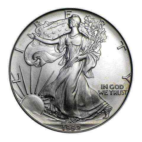 1992 $1 American Silver Eagle MS69 PCGS
