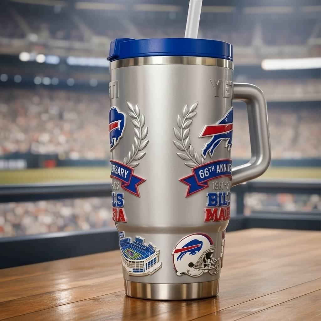 Limited Edition: Buffalo Bills 66th Anniversary YETI Tumbler (1960-2026)