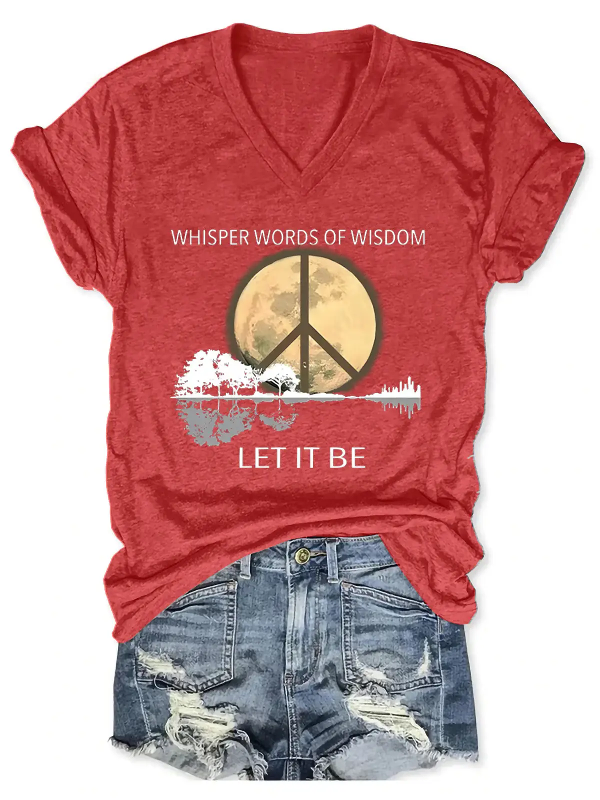 Whisper Words Of Wisdom Let It Be Art Casual T-shirt