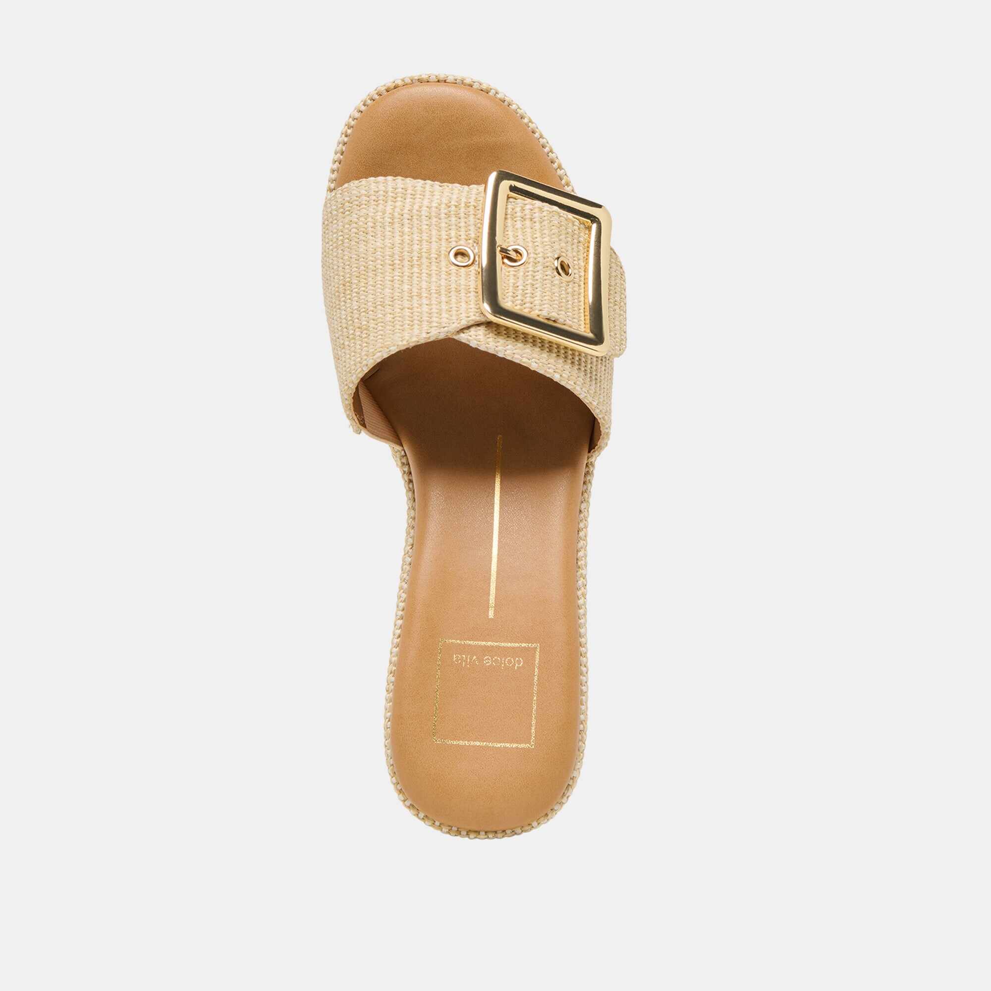 JILIAN WIDE WEDGES LT NATURAL RAFFIA