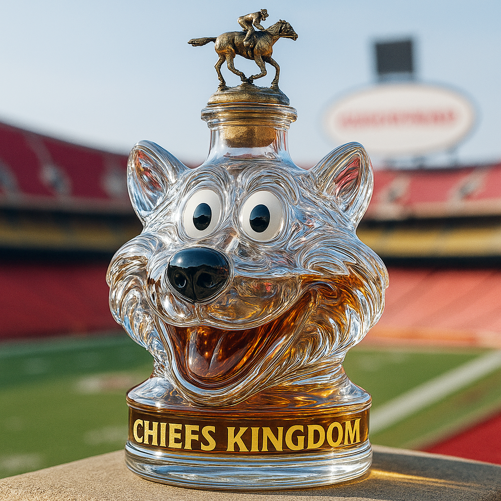 KC Wolf  Whiskey Bottle