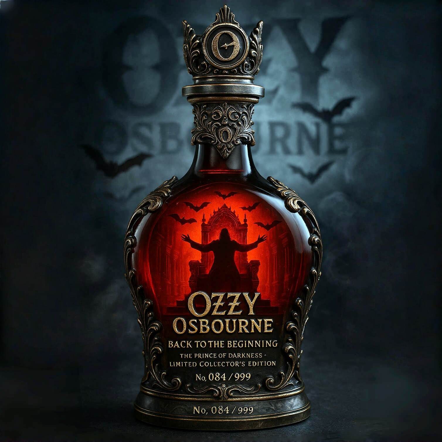 Ozzy Osbourne Back to the Beginning Whiskey Bottle