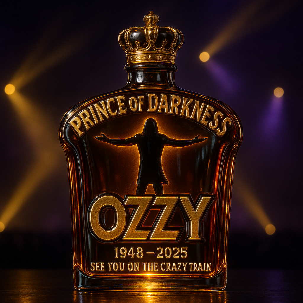 Ozzy Osbourne Memorial Whiskey Bottle