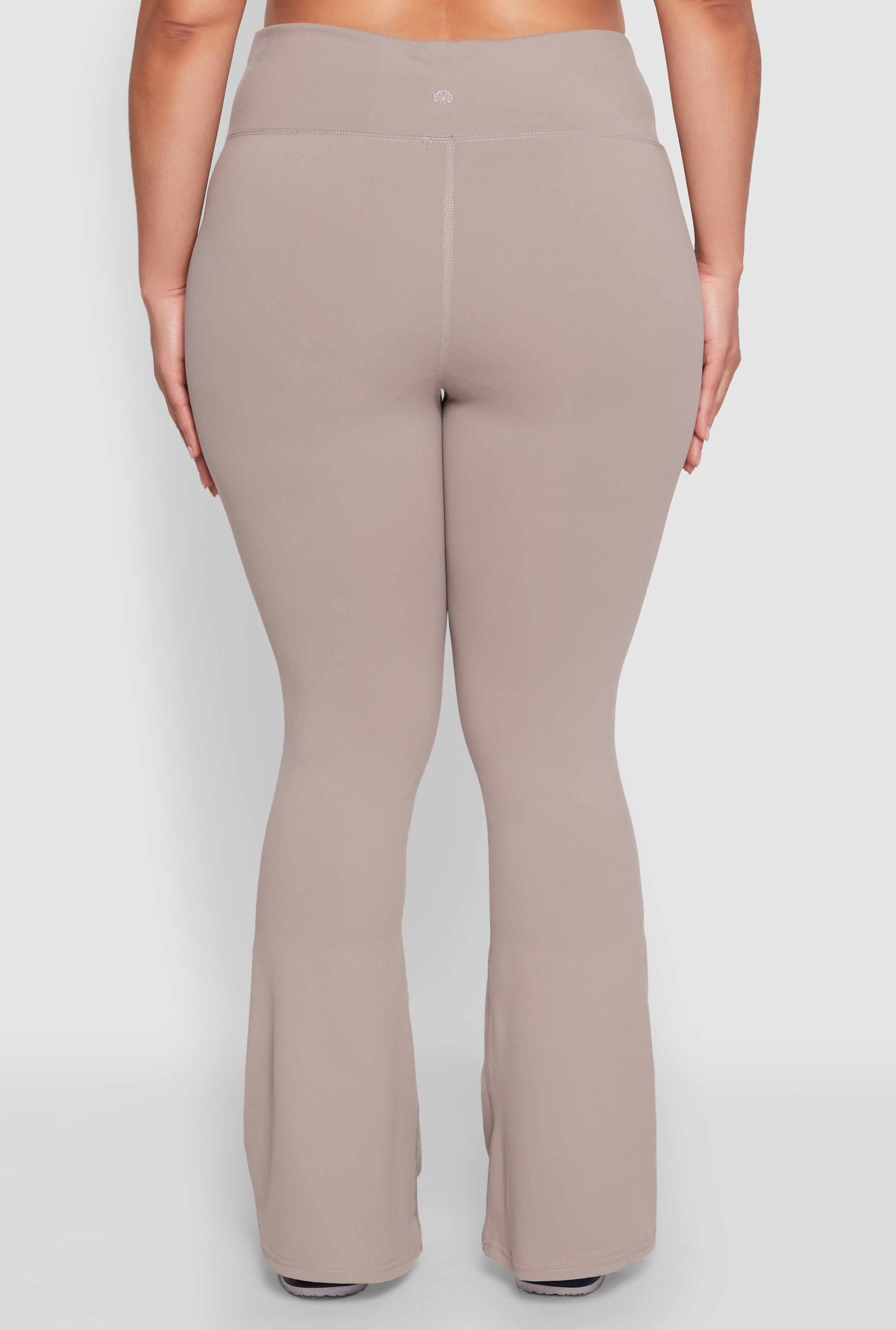Plus Size Snatched High Waisted Flared Active Pants