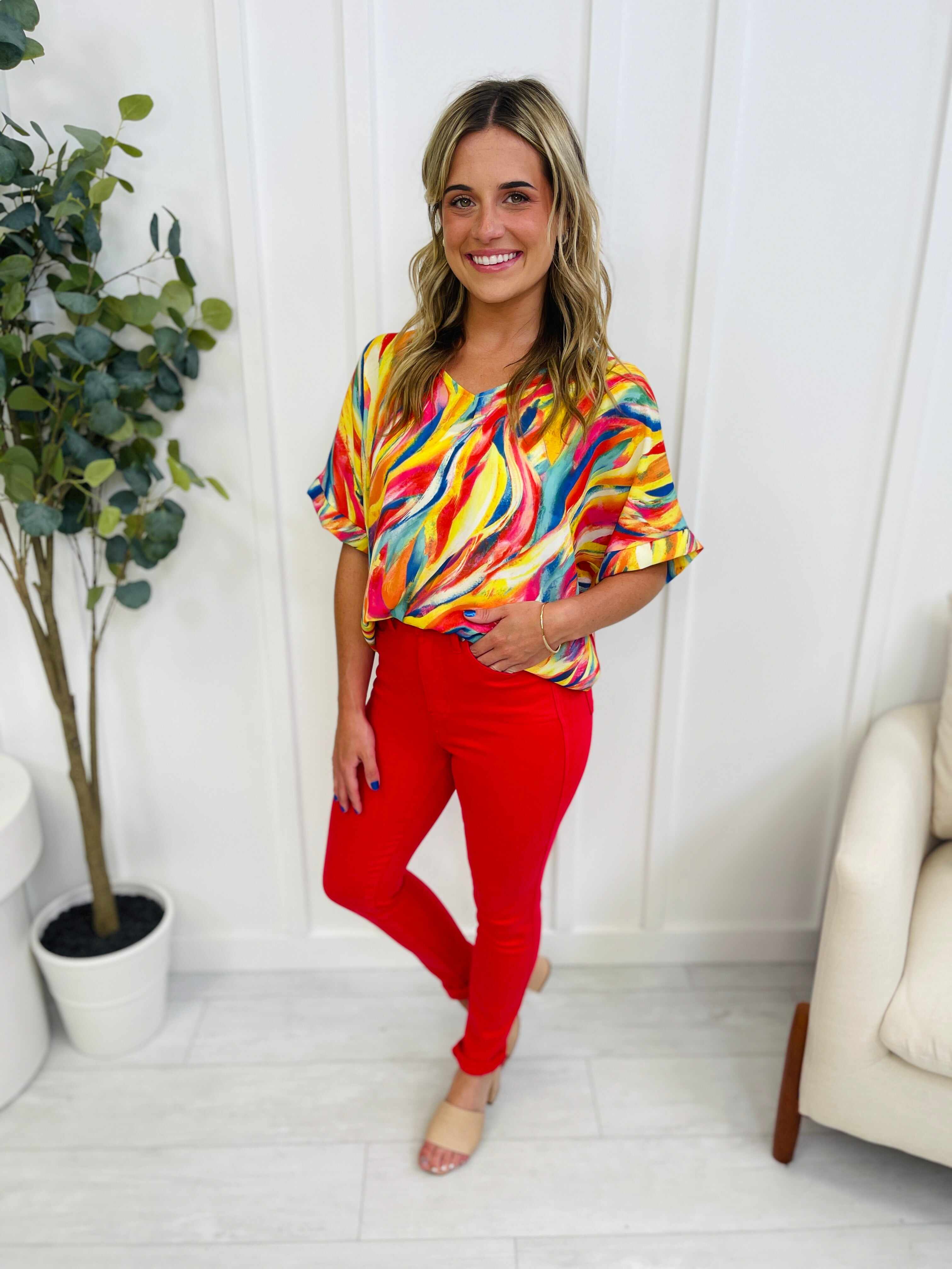REG/CURVY Red Hot Tummy Control Skinny Jeans