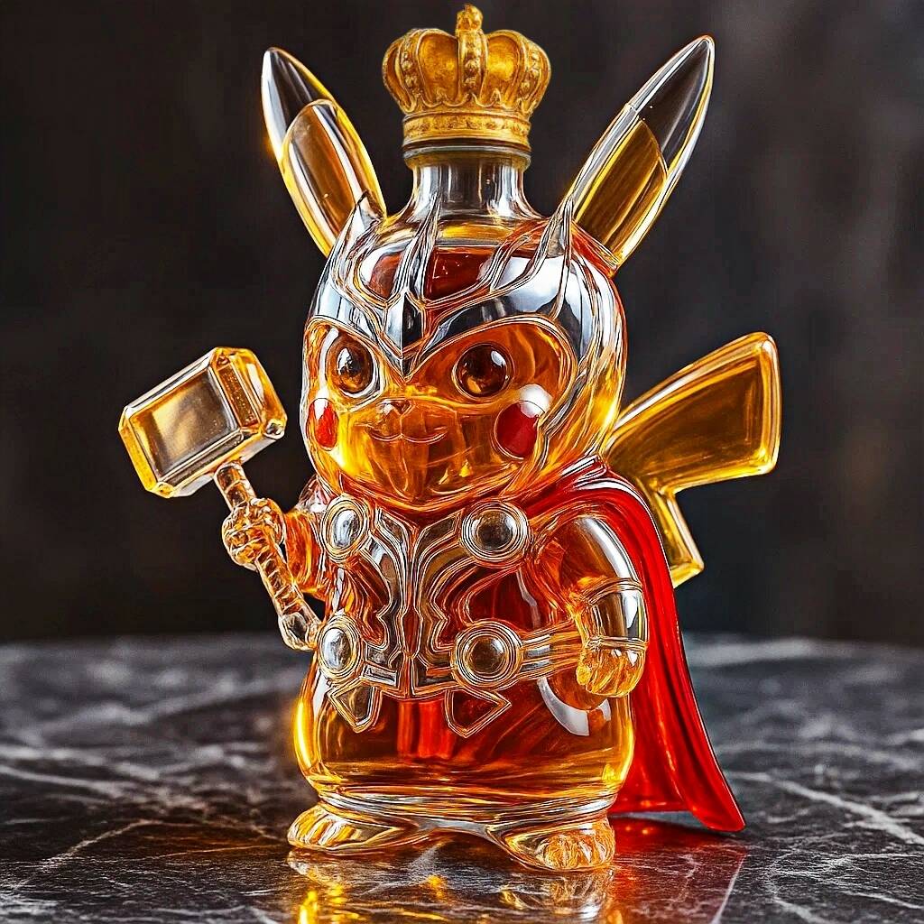 Thor Pikachu Whiskey Bottle