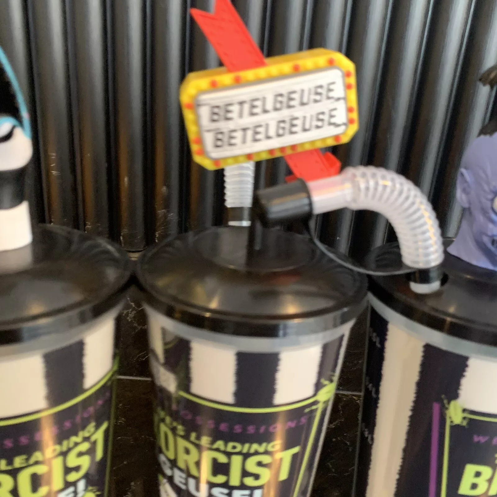 🪲BEETLEJUICE Set Of 4 Cinema Cups With Toppers