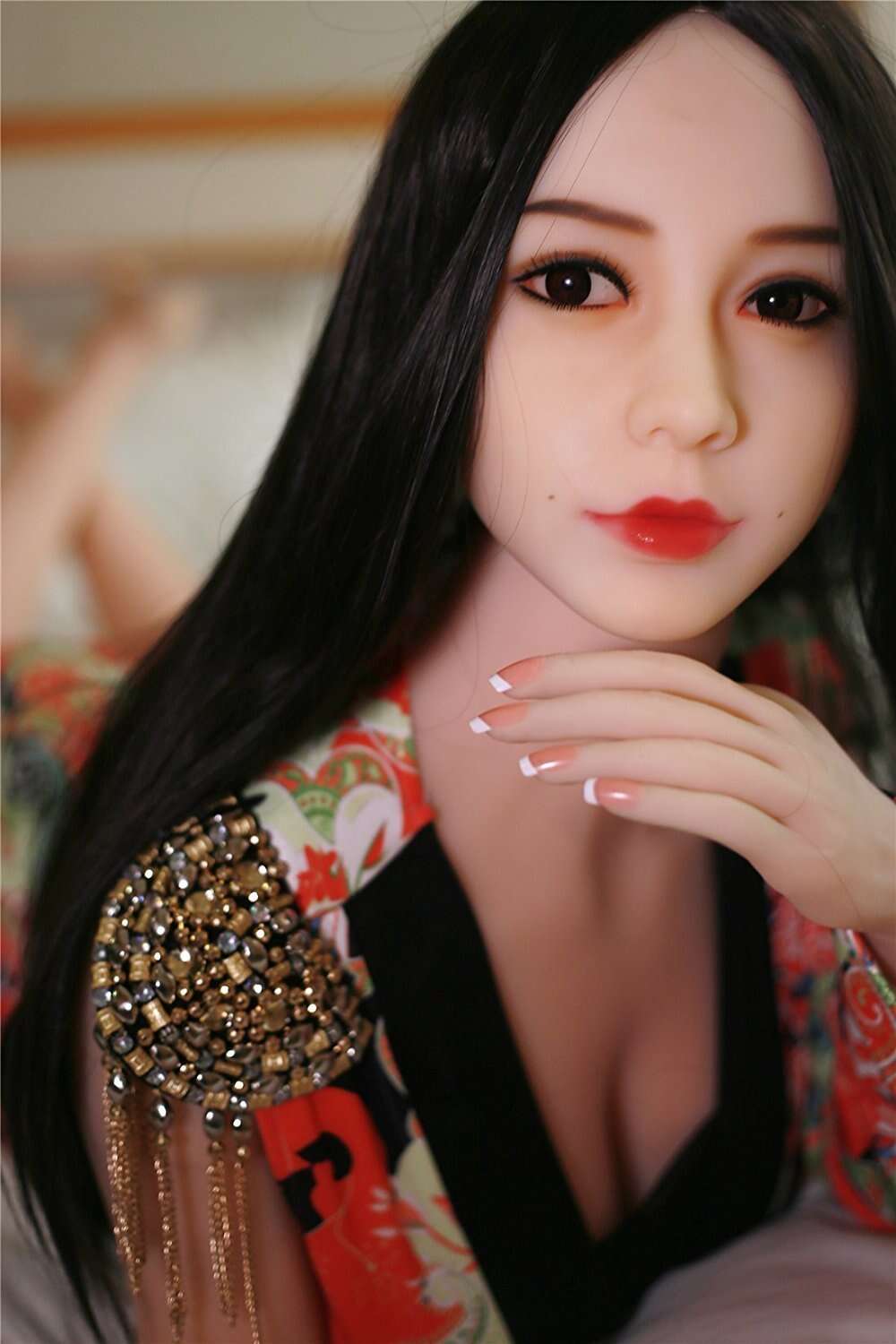 #056-N TPE Real-life Japanese Sex Doll Head Only