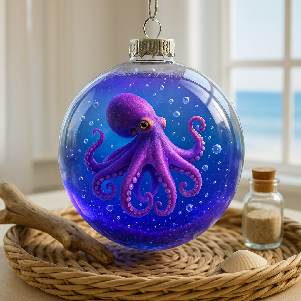 Ocean Whisper Glass Ornament Collection