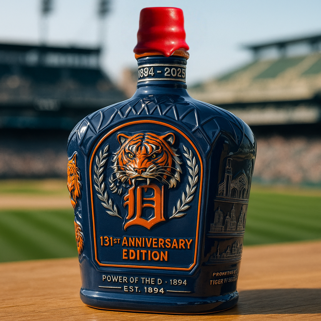 DET Tigers 131st Anniversary Whiskey Bottle