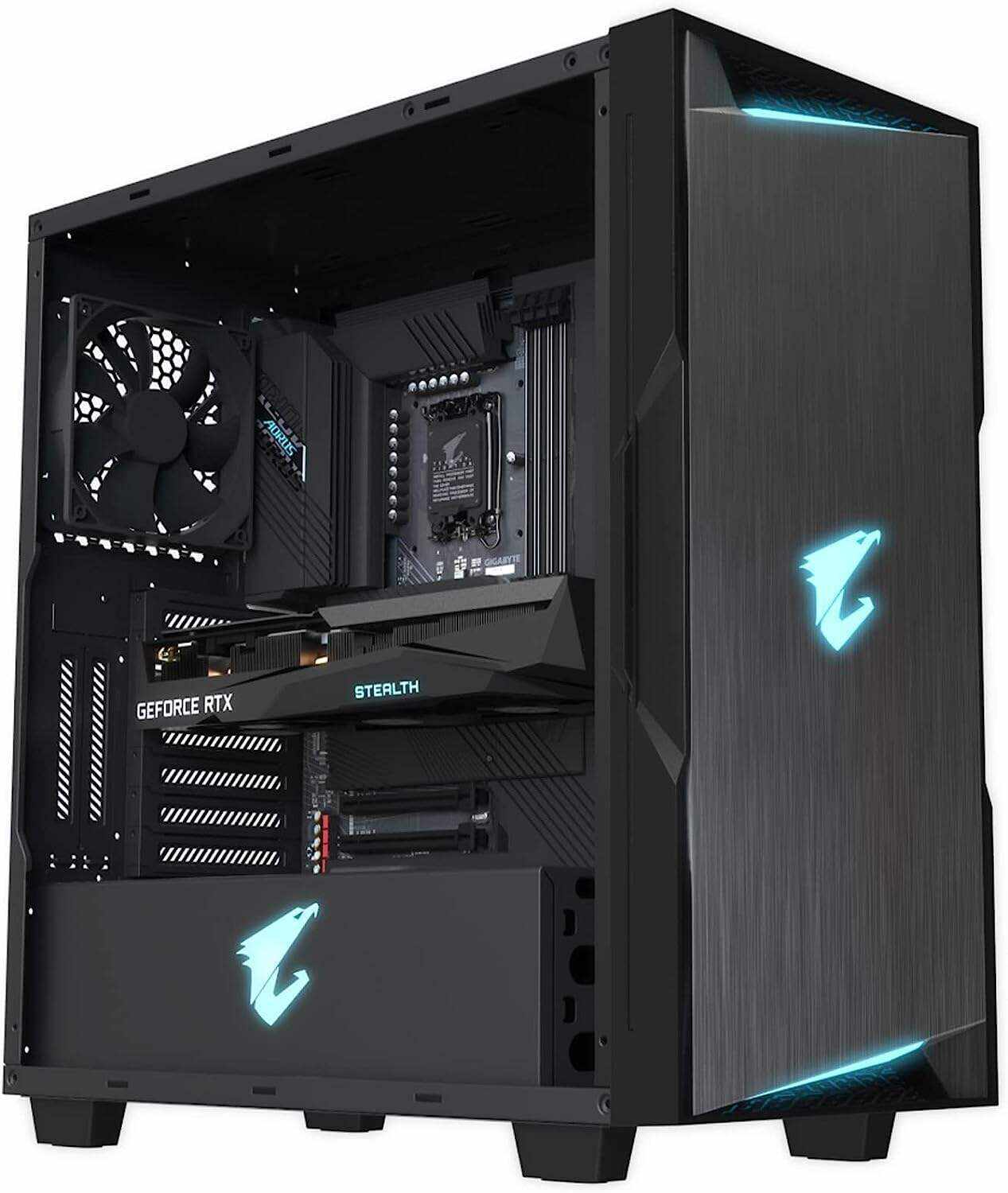 Project Stealth DIY PC Kit (Z690 AORUS Elite Stealth, NVIDIA GeForce RTX 3070 Gaming OC 8G Stealth, AORUS C300G Stealth) - GB-Stealth Combo IN2181