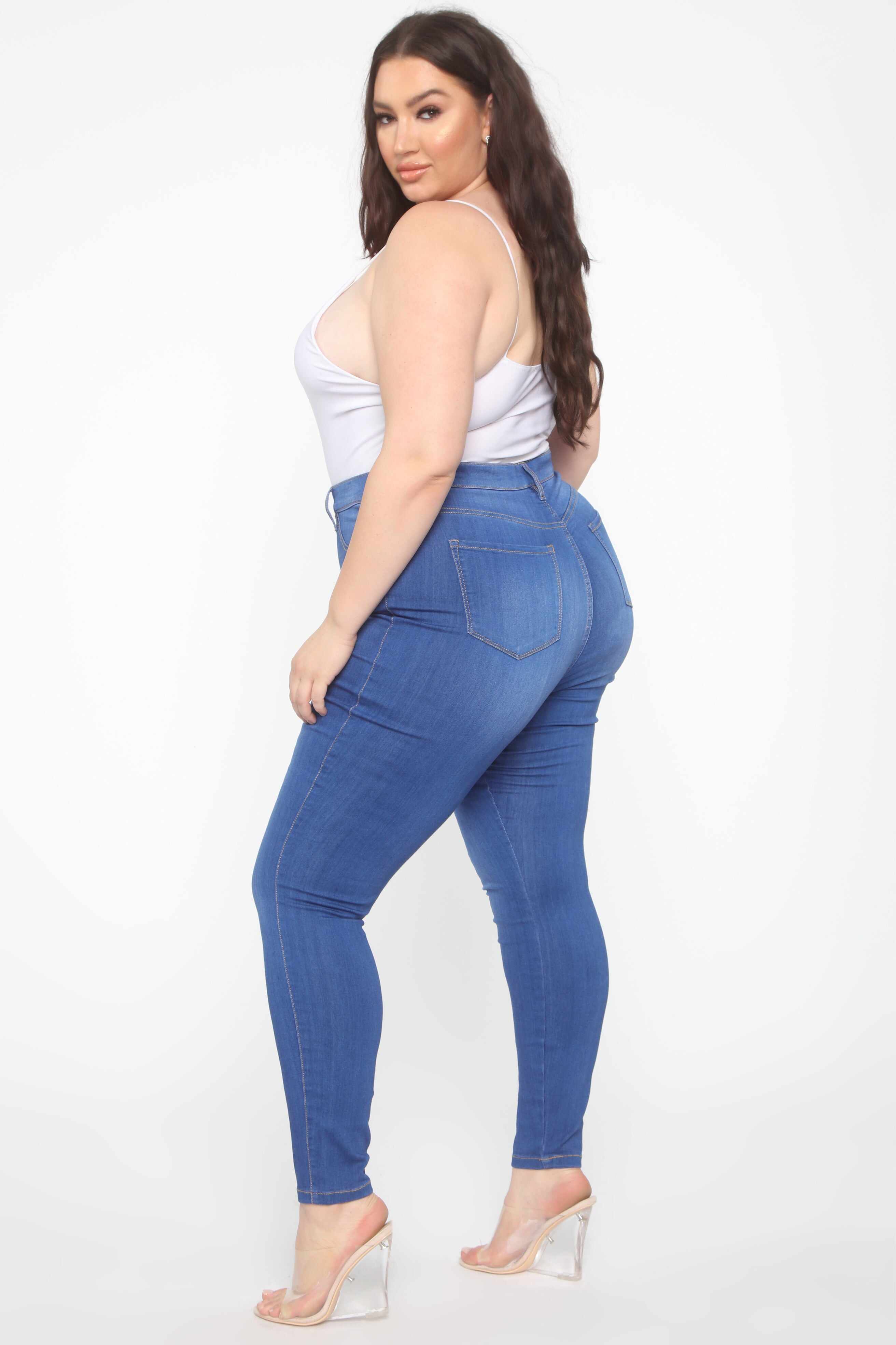 Emma Super Stretch High Rise Skinny Jean - Blue