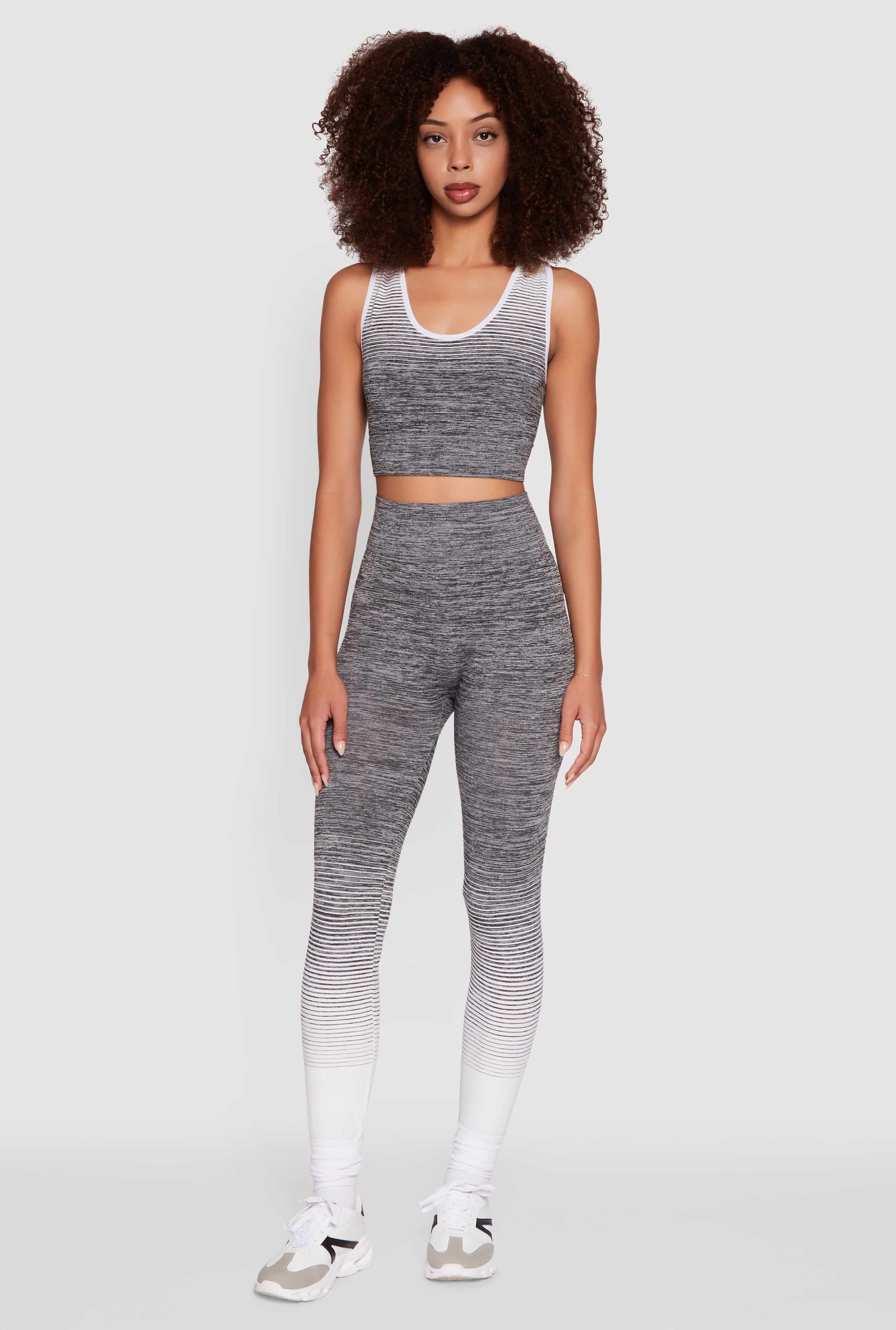Trendy Marled Ombre Stretch Leggings