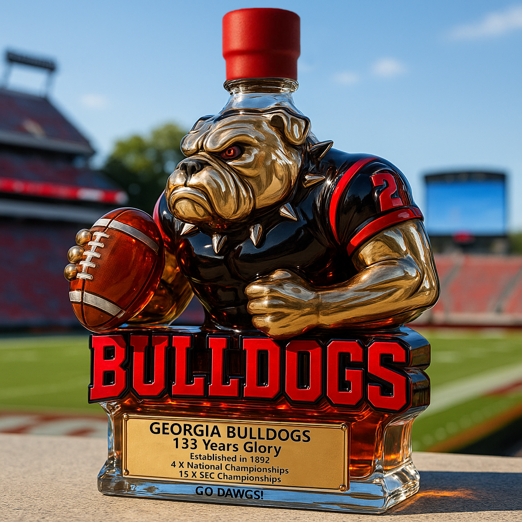 Georgia Bulldogs Glory Whiskey Bottle