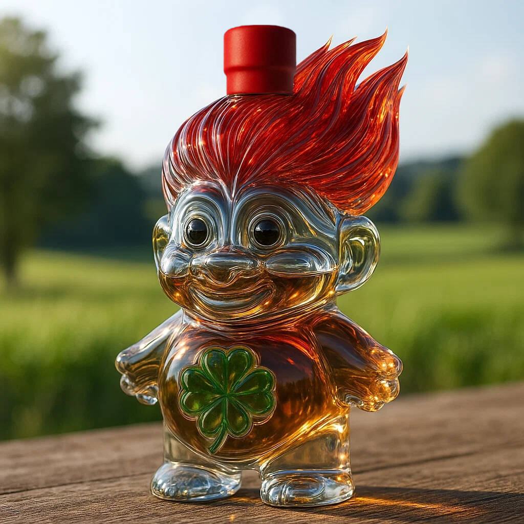 Troll Doll Whiskey bottle