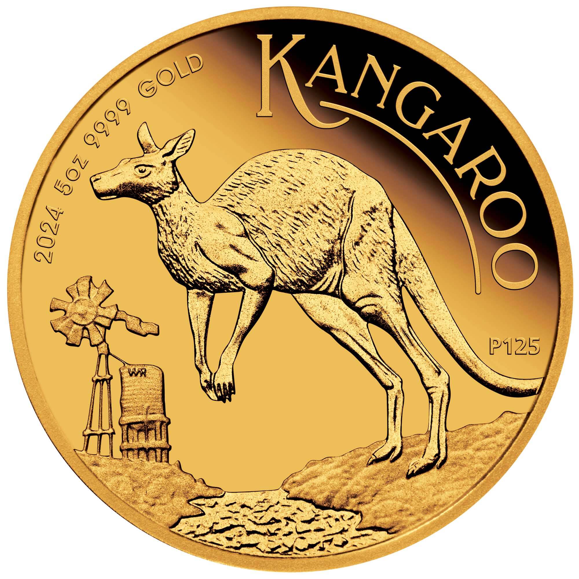 Australian Kangaroo 2024 5oz Gold Proof Coin