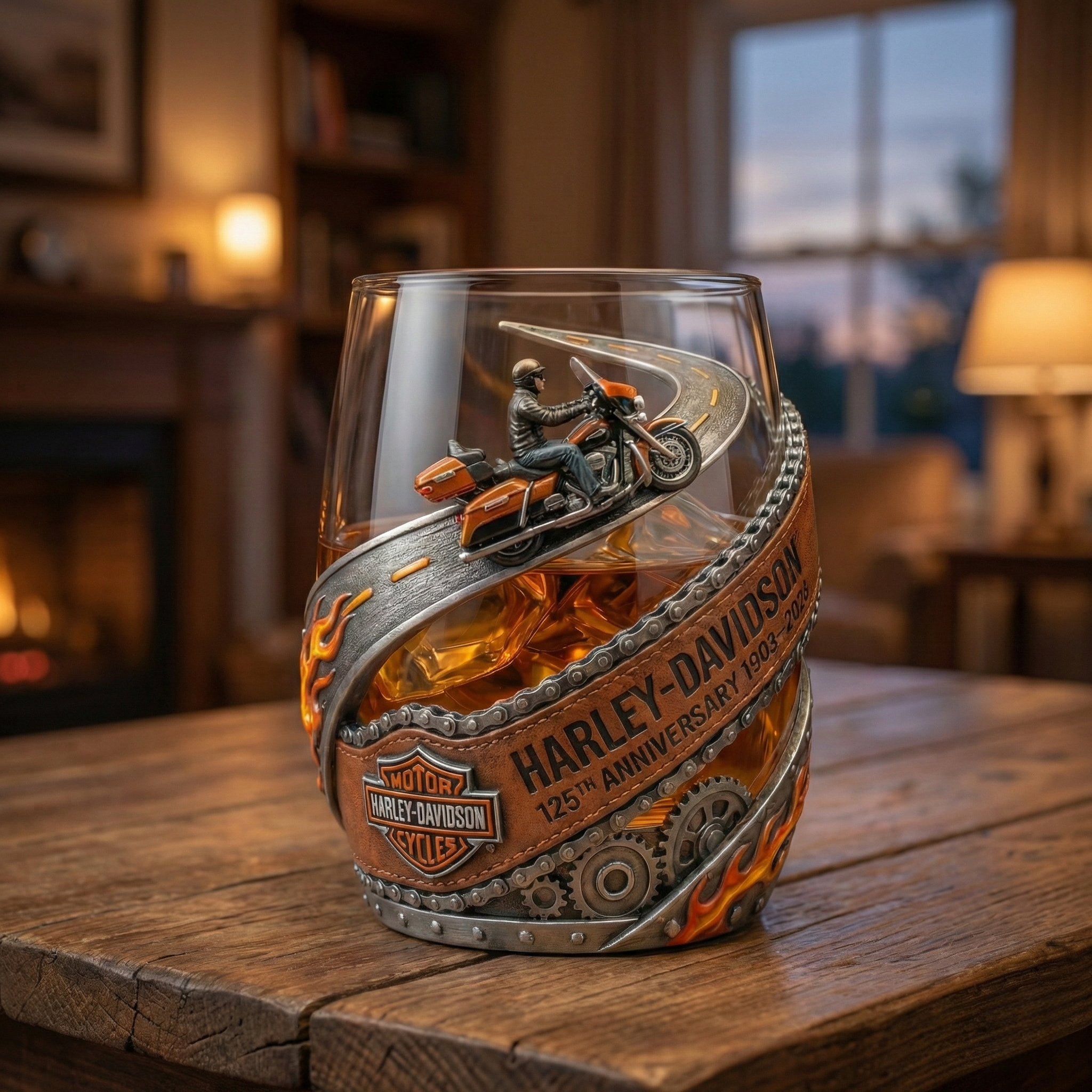Harley-Davidson 125th Anniversary Commemorative Drink Glass