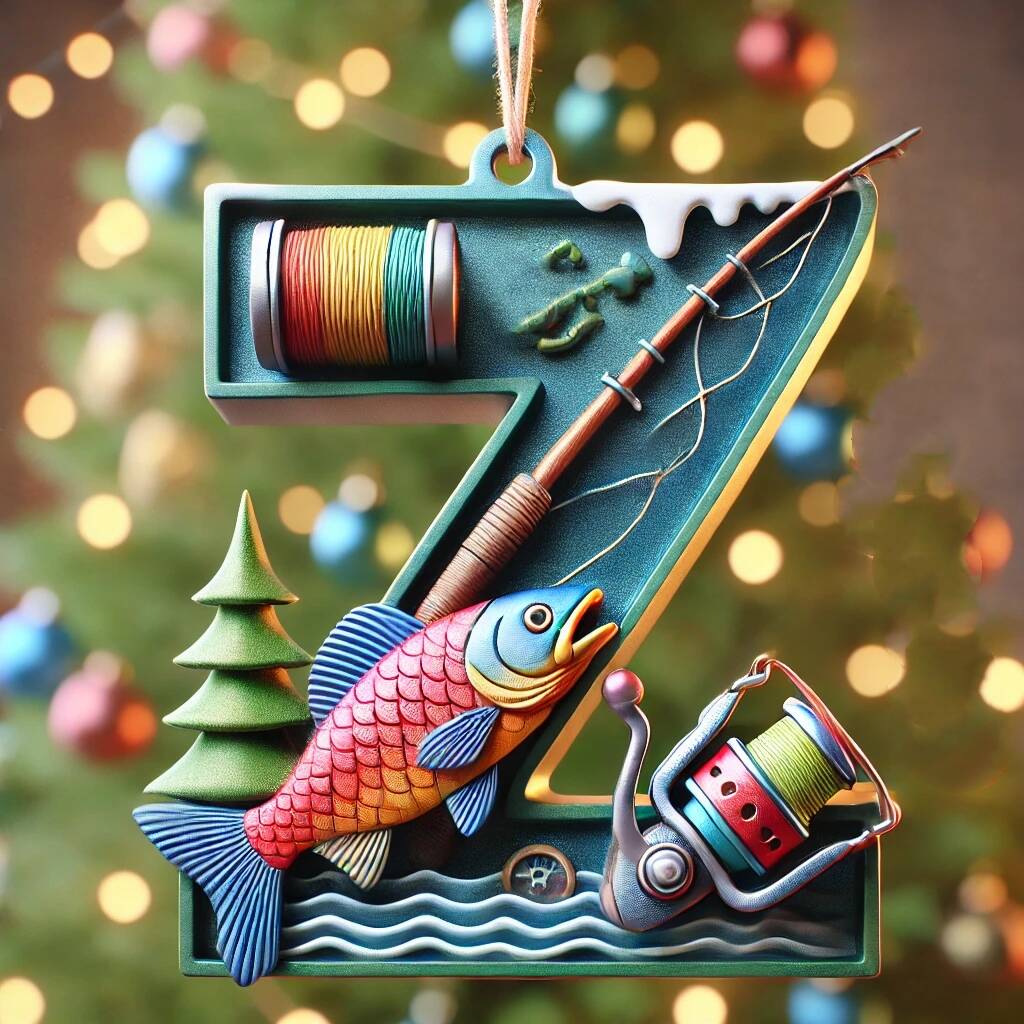 🎣Fishing Letter Ornaments