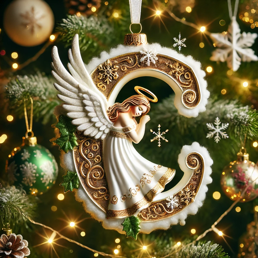 Angel Letter Christmas Tree Ornament