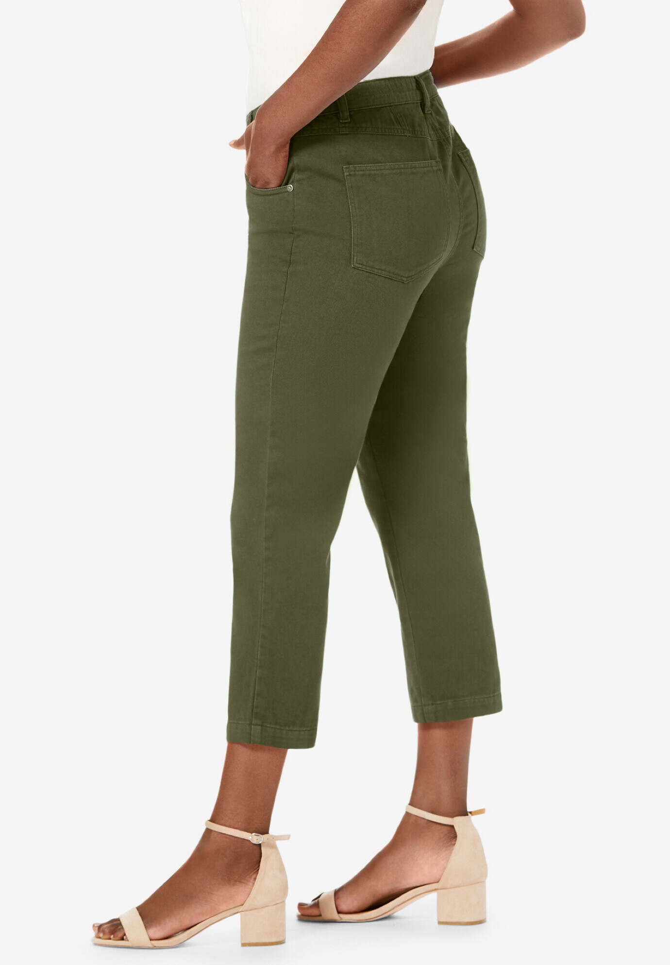 Classic Cotton Denim Capri