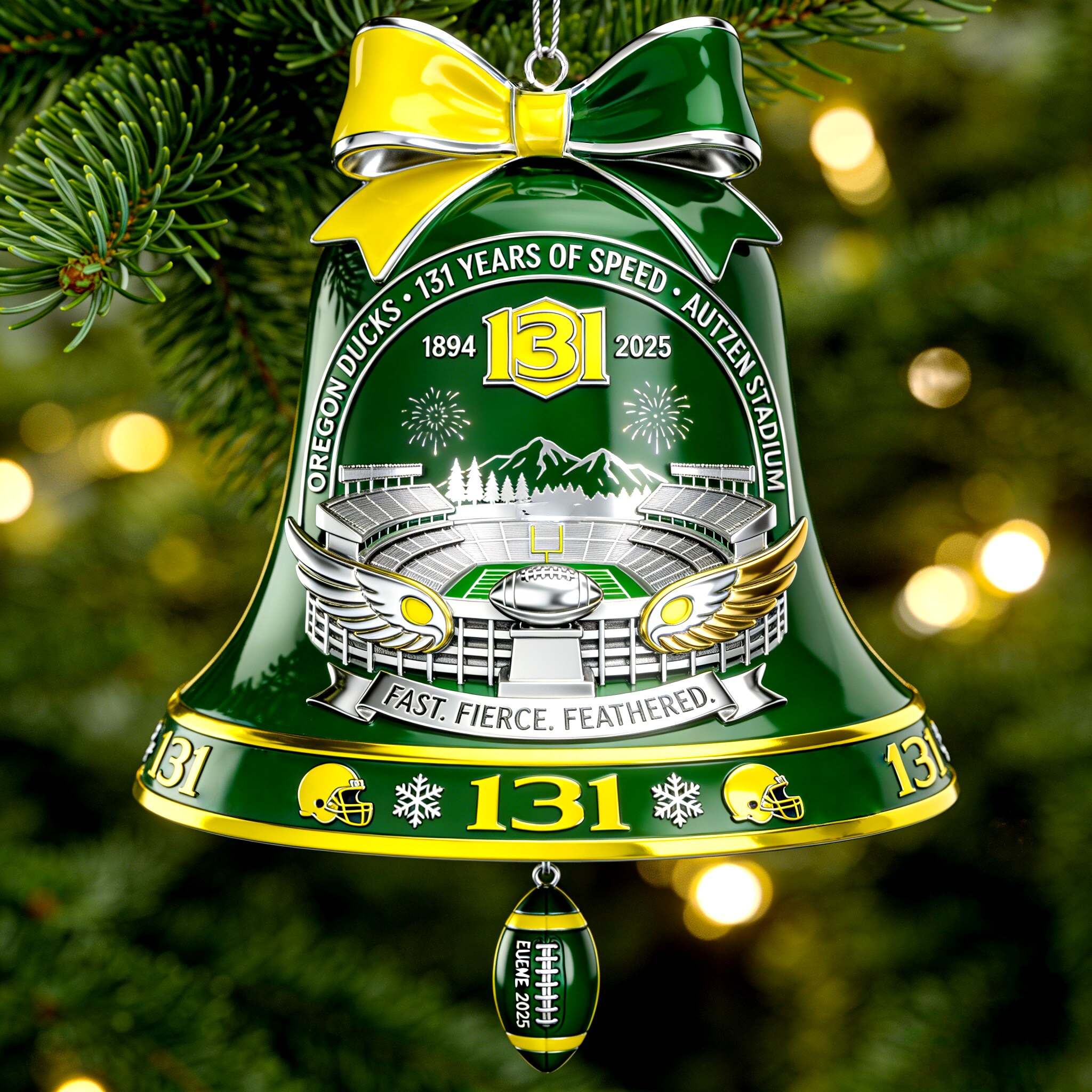 131st Anniversary Autzen Stadium Bell Ornament