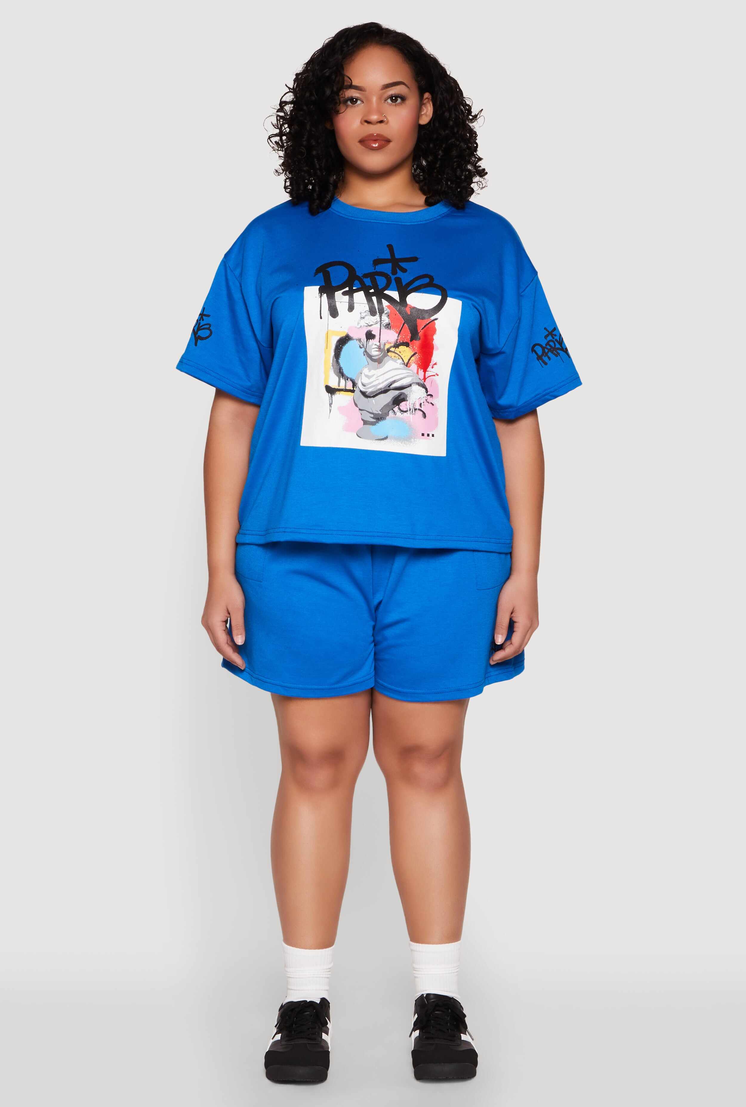 Plus Size Paris Sweatshorts