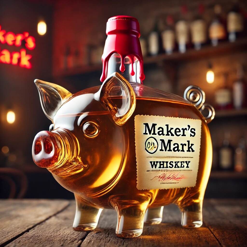 Pig Whiskey Bottle