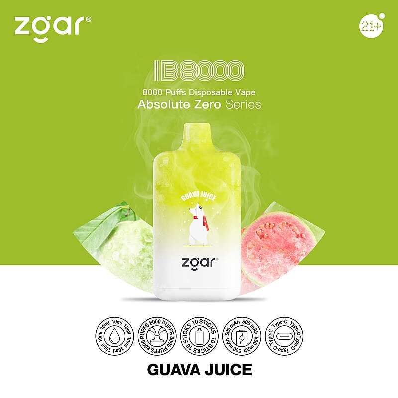 ZGAR ICE BOX 8000 Puffs 2% Nicotine Rechargeable Disposable Pod