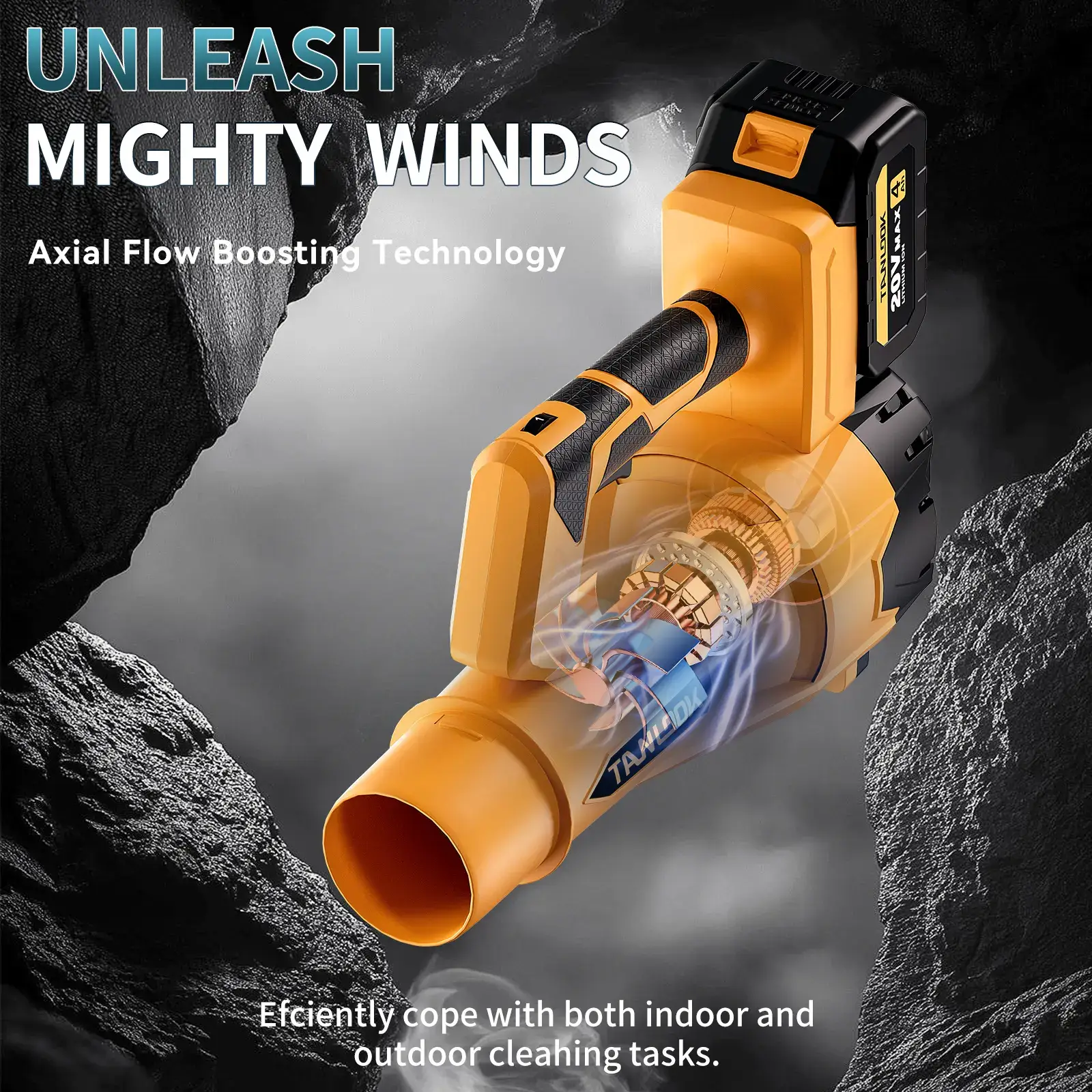 Cordless Leaf Blower - 580CFM, 160MPH, Lightweight