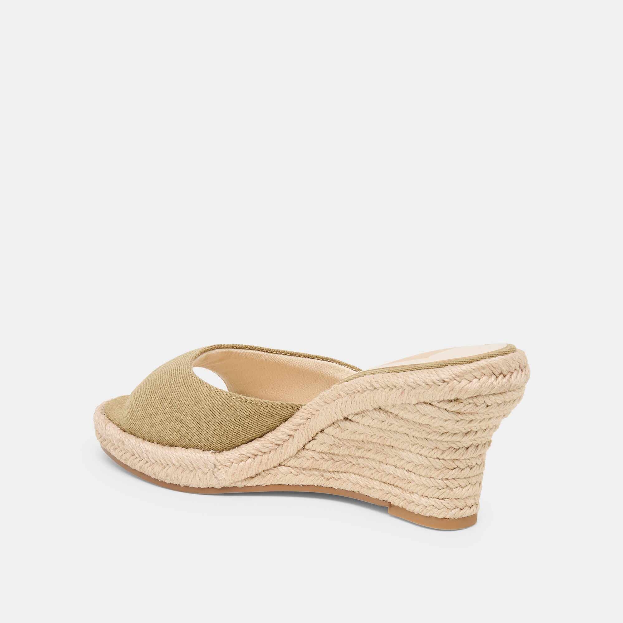 VAYA WEDGES KHAKI LINEN