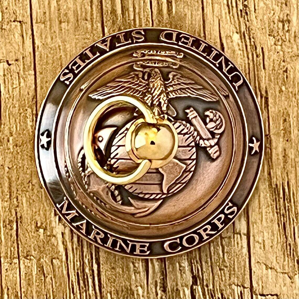 Semper Fi! Handcrafted US Marines Motorcycle Bell