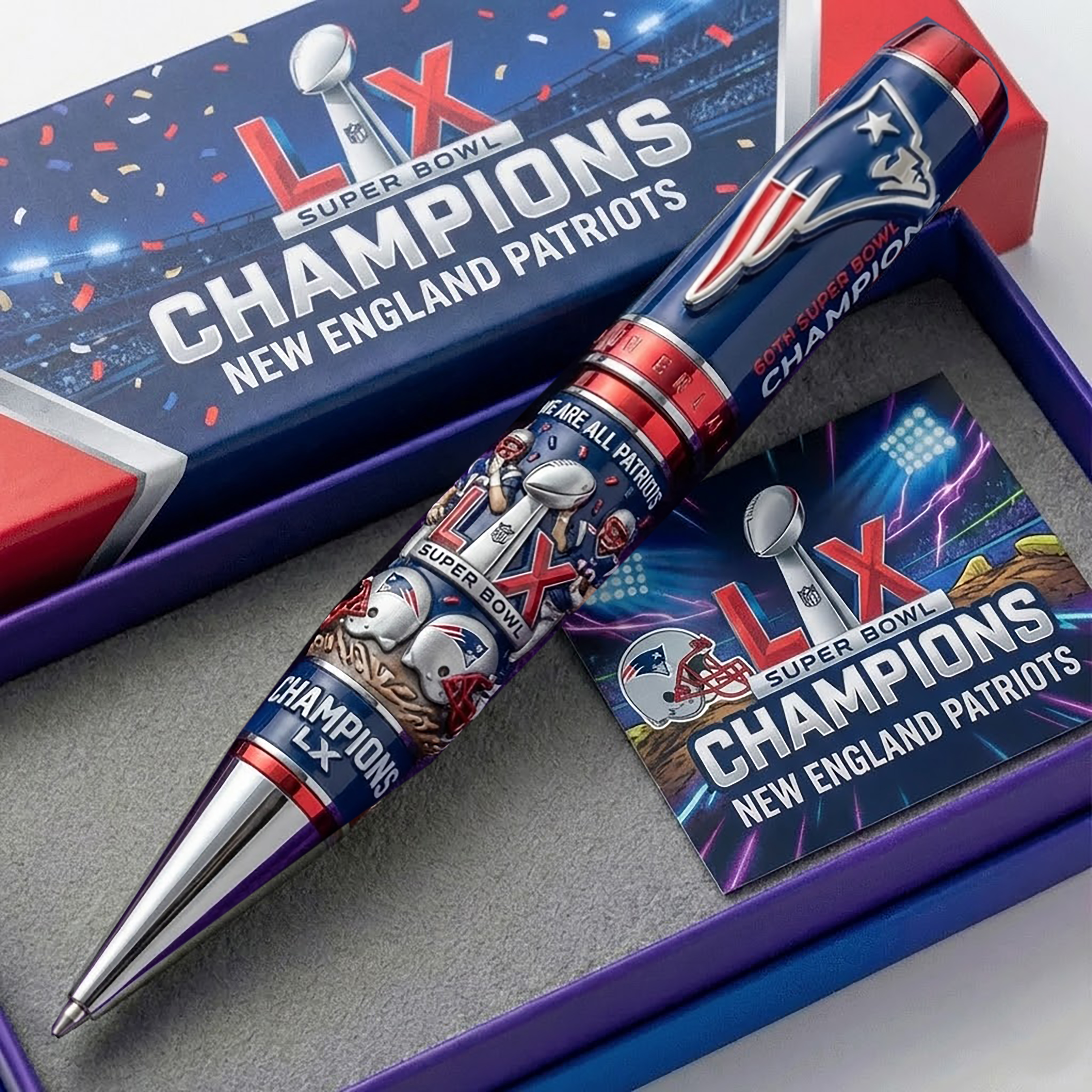 New England Patriots Super Bowl LX Champion Commemorative Pen 🏆✍️