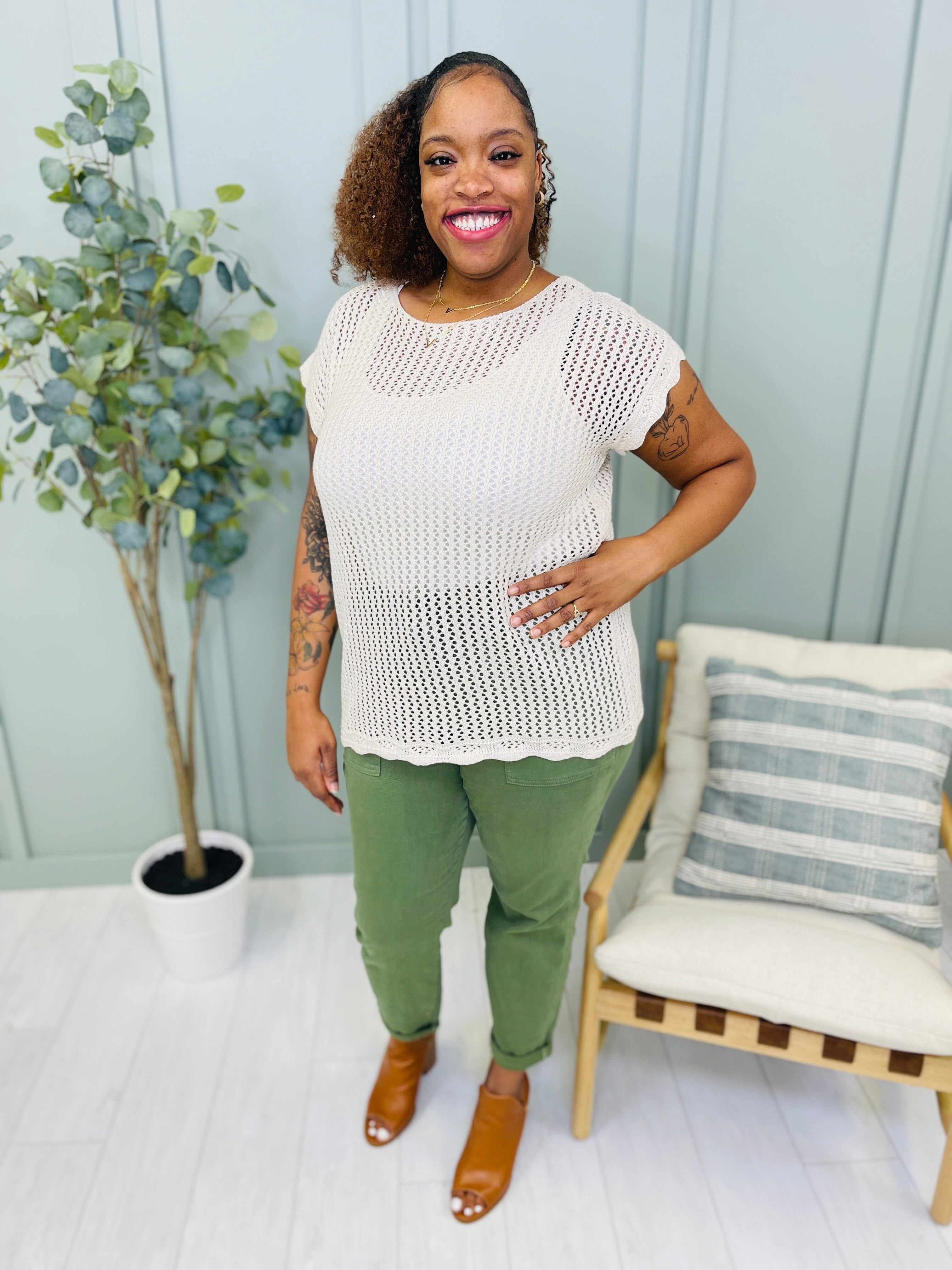 REG/CURVY Olive You Denim Jogger
