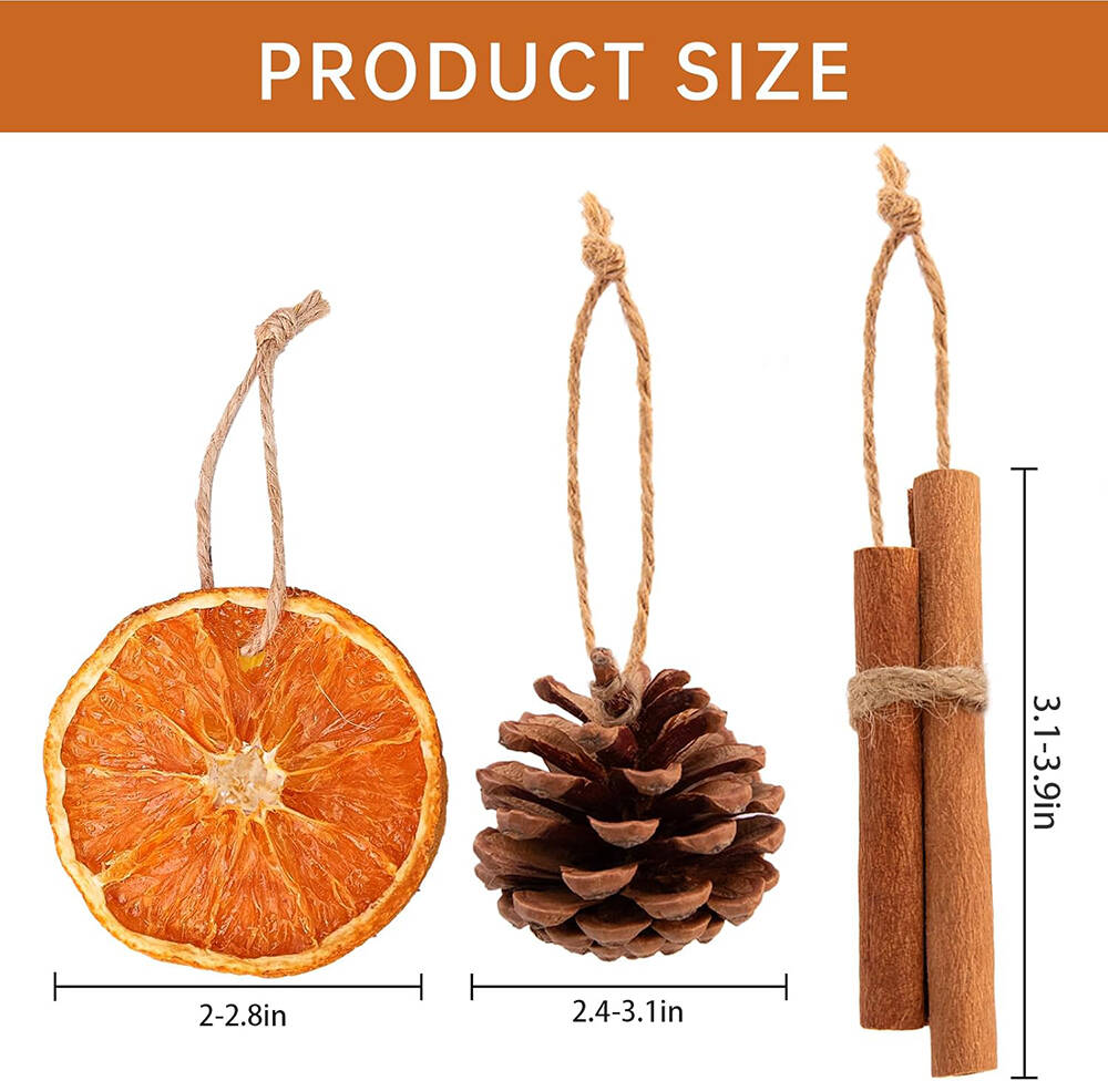 Natural Orange Slices Cinnamon Pinecones Ornament