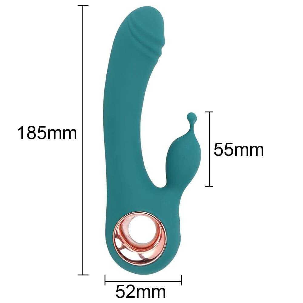USB Rechargeable Rabbit Dildo Vibrator – 10-Frequency G-Spot & Clitoral Stimulation for Women